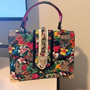 Tropical print purse